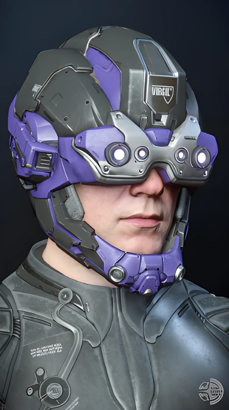Enlarge Argus Helmet Black/White/Violet